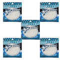 Miniatyrbild 7 av 8: 5 påsar konstgjord simulering flera svansar mjuk mask lockbete utomhus fisketillbehör vit