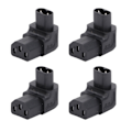 Miniatyrbillede 5 af 8: IEC320 C8 til C13 strømadapter han til hun 90 graders strømstikadapter til printer scanner 4 stk 250V