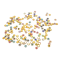 Miniatyrbillede 5 af 8: 100 stk. Blomsterform klokopper assorterede farver iøjnefaldende multifunktionelle krystalglasknapper til beklædning Kjoletaske