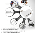 Miniatyrbillede 8 af 8: USB Hubs Porte USB 2.0 Mini Rotate Splitter Adapter Hub til PC Notebook Laptop Mac Hvid