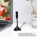 Miniatyrbillede 8 af 8: Minikondensator USB 2.0 Mikrofon Fleksibel Desktop Stand Mic til PC Laptop