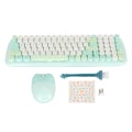 Miniatyrbillede 1 af 8: Trådløs tastatur mus Farverig fuld størrelse skrivemaskine tastatur Sød optisk mus til Windows PC Laptop Desktop Computer Grøn