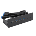 Miniatyrbilde 8 av 8: USB 3.0 frontpanelhub 5.25in 4 porter 5Gbps Stabil Plug and Play optisk stasjon Frontpanel for stasjonært hovedkort