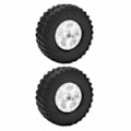 Miniatyrbilde 5 av 8: 2 STK Metallfelger Dekksett for Axial SCX24 90081 1/24 RC Crawler Bil Oppgraderingsdeler Sølv
