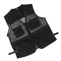 Miniatyrbilde 3 av 8: Militær Vest Slitesterk Pustende Multi Lomme Mesh Fiskevest for Utendørsaktiviteter XL Svart