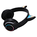 Pikkukuva 4 / 8: Taitettavat Bluetooth -kuulokkeet HiFi Hehkuva Effect Kevyt Mukavat Söpöt Langattomat Kuulokkeet Musta