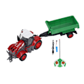 Miniatyrbild 1 av 8: Radiostyrd Traktorleksak med Släpvagnar RC Jordbruks Traktor RC Tipptruck Leksaker med Ljus för Barn Pojkar Flickor