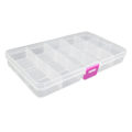 Miniatyrbild 8 av 8: 15 Fack Justerbar Plast Fiskedrag Krok Tackle Box Case Organizer