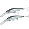 Miniatyrbilde 5 av 8: 2 stk kunstig plastsimulering dypdykking Minnow lokke agn fisketilbehør4#