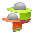 Miniatyrbillede 8 af 8: 2 stk Hard Hat Solskærm Helbrem Mesh Hals Solskærm Hjelme Hjelme Refleks Hjelme med høj synlighed