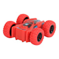 Miniatyrbillede 5 af 8: Dobbeltsidet Pull Back Bil Friktionsdrevet 4 Store Dæk 360 Graders Roterende Mini Flips Inertia Stunt Bil Rød