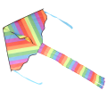 Miniatyrbild 8 av 8: Utomhus High-Density FRP Rod Frame Rainbow x Long Tail Kite Underhållningstillbehör