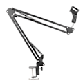 Miniatyrbillede 2 af 8: Justerbar mikrofonmontering Suspension Arm Stand Mikrofon Clip Holder 4 kg Belastning