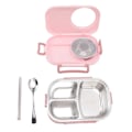 Miniatyrbilde 3 av 8: 1450 ml Bento Lunsjboks i rustfritt stål med romslig termisk Bento-boks med dobbelt lag Bento-beholdere for studenter Rosa