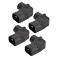 Miniatyrbillede 8 af 8: 4 STK IEC320 C14 til C13 strømadapter 2500W C14 han til C13 hun retvinklet strømadapter 250V