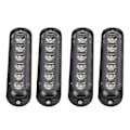 Miniatyrbillede 2 af 8: 4 stk. Lastvogns Sidelys Høj Lysstyrke 90LM IP65 Vandafvisende 6 LED'er Lastvogns Nødlys 12‑24V Hvid