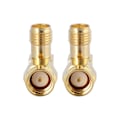 Miniatyrbillede 3 af 8: 2 STK SMA hun til SMA han retvinklet adapter RF koaksial adapter konverter konnektor