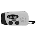 Miniatyrbild 8 av 8: Handvevad Solradio Multifunktionell Nödradio LED-radio med Ficklampa för Utomhuscamping Silvergrå Amerika