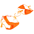 Miniatyrbild 7 av 8: Crosscross Bikini Set Tie Side Ren färg Dam 2 delar Baddräkt Baddräkt för sommar Beach Simning Orange M