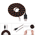 Miniatyrbillede 7 af 7: 2,2 meter USB-kabel ledningsudskiftning til Steelseries kana mus sort+orange