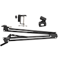 Miniatyrbillede 1 af 8: Justerbar mikrofonmontering Suspension Arm Stand Mikrofon Clip Holder 4 kg Belastning