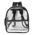 Miniatyrbillede 1 af 8: PVC Transparent Rygsæk Bærbar PVC Lynlås Design Høj Kapacitet Klar Rygsæk til Skole Sort
