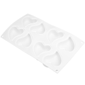 Miniatyrbillede 7 af 8: 8 Gitterform Hjerteform Silikone Kage Mousseform til Bagning Dessert Køkken Hjem