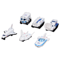 Miniatyrbillede 5 af 8: Legetøjs Flydækker med 2 Fly, 1 Luftskib og 3 Modelbiler - Legesæt til Børn