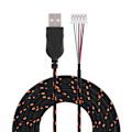 Miniatyrbillede 2 af 7: 2,2 meter USB-kabel ledningsudskiftning til Steelseries kana mus sort+orange