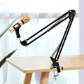 Miniatyrbillede 6 af 8: Justerbar mikrofonmontering Suspension Arm Stand Mikrofon Clip Holder 4 kg Belastning