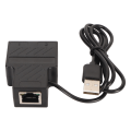 Miniatyrbillede 5 af 8: Ethernet Splitter 100M 1 til 2 Forgyldt Pin Beskyttet Lag Stærk PVC LAN Splitter til ADSL Hub Switcher TV Router