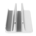 Miniatyrbillede 5 af 8: Lodret bærbar stativ Sølvfarvet aluminiumslegering i ét stykke støbt silikonepude Regulerbar base Bærbar computerholder til hjemmet