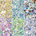 Pikkukuva 4 / 5: Glitter-kynsikoristeet - viisikärkinen tähti ja epäsäännölliset paljetit nail art DJ11