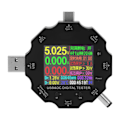 Miniatyrbilde 1 av 8: USB Digital Display Voltmeter Trådløs Bluetooth Fjernkontroll Ladningsdetektor DC 3.6‑32V