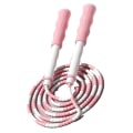 Miniatyrbild 3 av 8: Segmenterat hopprep Justerbart Otrasslade pärlor Flexibel PP-plast hopprep för barn Rosa