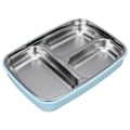 Miniatyrbild 5 av 8: Termisk isolerad Bento Lunch Box 3 fack läckagesäker 304 Rostfritt stål Bento Lunch Box för studenter Skola Kontor Himmelblå