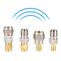 Miniatyrbilde 6 av 8: 4 stk bærbar messing antennekontakt F til SMA Radio Converter Adapter