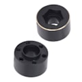Miniatyrbilde 6 av 8: 2 stk. 1.9 2.2 Tommers Hjul Hex Nav Bredere Adapter Messing Svart Hjul Felg Adapter for Fjernstyrt Bil 12mm / 0.5in