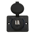 Miniatyrbilde 4 av 8: 3.1A 5V Dobbel USB Bil Lader LED Rask Lading Universell for 12‑24V Skip Biler Bobiler