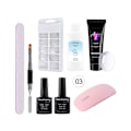 Miniatyrbild 1 av 5: 15 ml nagelförlängningslimset nagelform dubbelhårig borste nagelkristallförlängningslimset kristalllimset A3