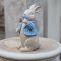 Miniatyrbilde 8 av 8: Påskepynt Kanin Hage Statue i Harpiks med Utseende av Utskåret Trekunst Håndverk Dekorasjoner for Soverom og Stue Bordplater