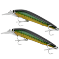 Miniatyrbilde 5 av 8: 2 stk kunstig plastsimulering dypdykking Minnow lokke agn fisketilbehør2#
