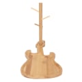 Miniatyrbillede 8 af 8: Nøgleopbevaringsbakke Træ Moderne Guitarformet Base Smykker Nøgleopbevaringsstativ til Soveværelset Toiletbord
