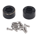 Miniatyrbilde 2 av 8: 2 stk. 1.9 2.2 Tommers Hjul Hex Nav Bredere Adapter Messing Svart Hjul Felg Adapter for Fjernstyrt Bil 12mm / 0.5in