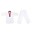 Miniatyrbillede 7 af 8: Taekwondo Uniform Stribet Model Polyester Bomuld med Bælte Kampsport Træningstøj til Begynder Atleter Øvelse S