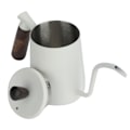 Miniatyrbild 4 av 8: 700 ml bärbar kaffekanna i rostfritt stål med lång gåshals och pip för hällning över kaffe, för hem och kafé, vit, 700 ml