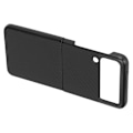 Miniatyrbillede 6 af 8: Foldbar mobiltelefonetui i kulfibermønster til Samsung Galaxy Z Flip 3 Beskyttelsesdækning Sort