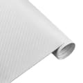 Vattentät 3D-kolfibervinyl för bilar White