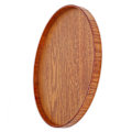 Miniatyrbilde 8 av 8: Tretjenerbrett i tre, rundt, holdbart, enkelt, elegant stil, bredt bruksområde, blank overflate, stabil struktur, 27 cm
