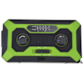Miniatyrbillede 2 af 8: Håndsvinget Nødvejrradio AM/FM Skift Batteriindikator Lommelygte Solenergi Power Bank til Udendørs Camping Grøn EU Version
